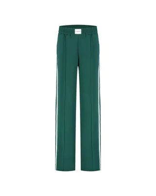 Malelions Studio Loose Fit Broek Dames Donkergroen/Wit - Maat S - Kleur: DonkergroenWit | Soccerfanshop