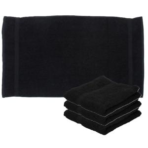 Towelcity Luxe badhanddoek - 4x - zwart - 50 x 90 cm - 550 grams - Badkamer textiel - Katoen