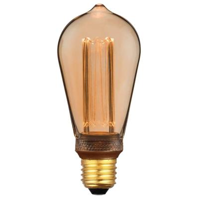 Deco led lamp E27 ST64 LED dimbaar goud 1800K (super warm wit)