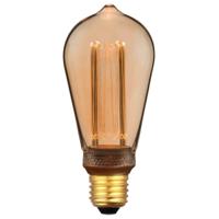 Deco led lamp E27 ST64 LED dimbaar goud 1800K (super warm wit)