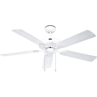CasaFan CLASSIC OUTDOOR 132 WE-EW Flügel Kunststoff weiß Eiche Dekor Plafondventilator Wit Met wintermodus