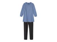 lupilu Meisjes peuters sweaterjurk en leggings, 2-delige set (86/92, Blauw/zwart) - thumbnail