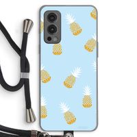Ananasjes: OnePlus Nord 2 5G Transparant Hoesje met koord