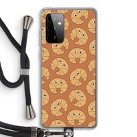 Croissant: Samsung Galaxy A72 5G Transparant Hoesje met koord