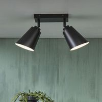 its about RoMi Plafondlamp 'Bremen' 2-lamps, kleur Zwart