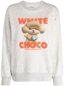 CHOCOOLATE sweat en coton à imprimé graphique - Gris