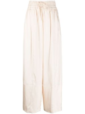 Jil Sander pantalon palazzo à plis marqués - Tons neutres