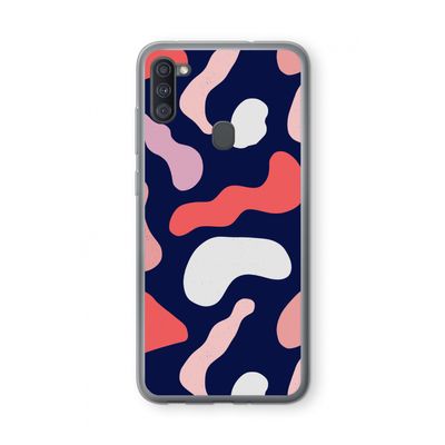 Memphis Shapes Pink: Samsung Galaxy A11 Transparant Hoesje