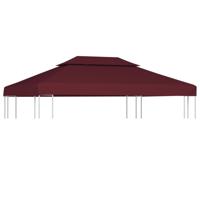 VidaXL Prieeldak 2-laags 4x3m 310 g/m² bordeaux