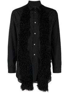 Comme des Garçons Homme Plus chemise à détail de foulard - Noir