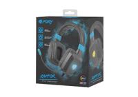 FURY NFU-1584 hoofdtelefoon/headset Bedraad Hoofdband Gamen Zwart, Blauw