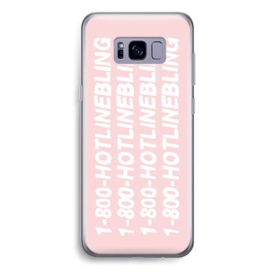 Hotline bling pink: Samsung Galaxy S8 Plus Transparant Hoesje