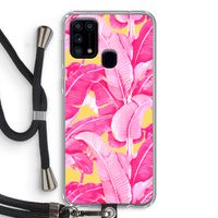 Pink Banana: Samsung Galaxy M31 Transparant Hoesje met koord
