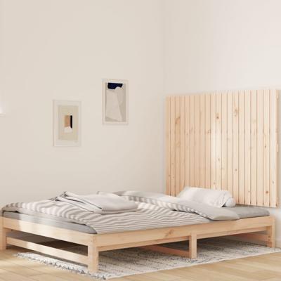 Wandhoofdbord 127,5x3x90 cm massief grenenhout