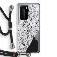 Gespikkelde marmer: Huawei P40 Pro Transparant Hoesje met koord
