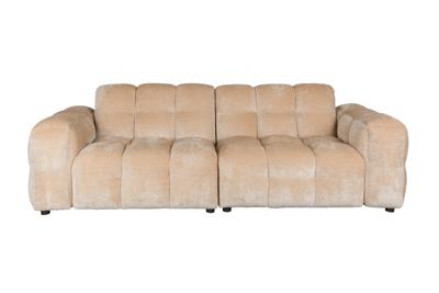 Bankstel Hackman 3-Seater Velours Beige Bankstel Hackman 3-Seater Velours Beige