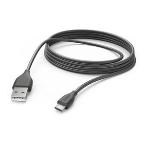 Hama USB-laadkabel USB 2.0 USB-A stekker, USB-micro-B stekker 3.00 m Zwart 00201588