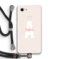 Strawberry Milkshake: Pixel 3 XL Transparant Hoesje met koord