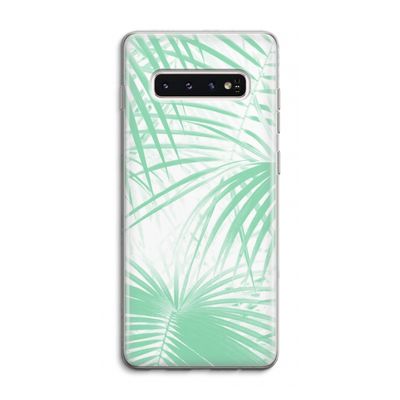 Palmbladeren: Samsung Galaxy S10 4G Transparant Hoesje