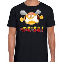 Funny emoticon t-shirt vloekend en tierend zwart voor heren - thumbnail