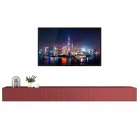Zwevend Tv-meubel Tesla 276 cm breed in rood - thumbnail