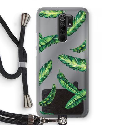 Lange bladeren: Xiaomi Redmi 9 Transparant Hoesje met koord