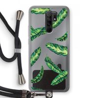 Lange bladeren: Xiaomi Redmi 9 Transparant Hoesje met koord