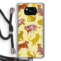 Cute Tigers and Leopards: Xiaomi Poco X3 NFC Transparant Hoesje met koord