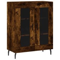 vidaXL Dressoir 69,5x34x90 cm bewerkt hout gerookt eikenkleurig - thumbnail