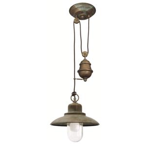 Franssen Landelijke hanglampVeranda 1 30cm koperbruin - 231354