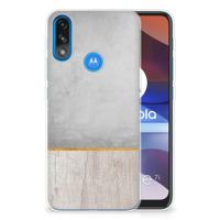 Motorola Moto E7/E7i Power | Bumper Hoesje | Wood Concrete