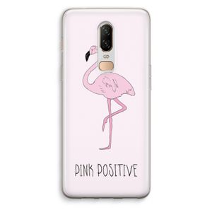 Pink positive: OnePlus 6 Transparant Hoesje