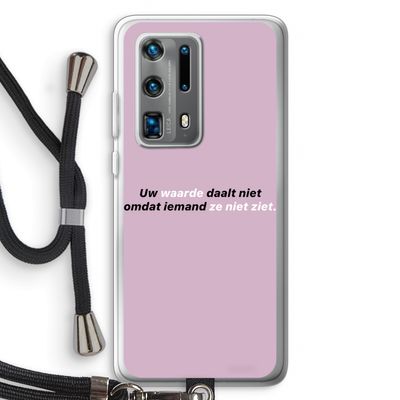 uw waarde daalt niet: Huawei P40 Pro Plus Transparant Hoesje met koord