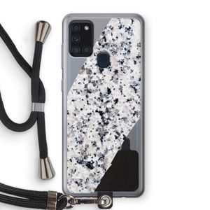 Gespikkelde marmer: Samsung Galaxy A21s Transparant Hoesje met koord