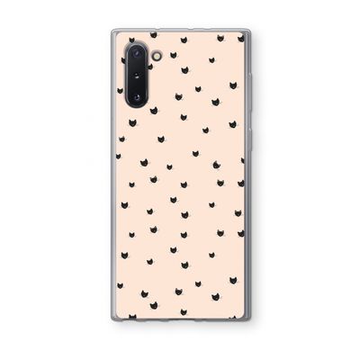 Kleine kattenkopjes: Samsung Galaxy Note 10 Transparant Hoesje