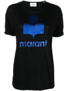 MARANT ÉTOILE t-shirt Koldi en lin à logo imprimé - Noir