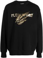 Plein Sport sweat à logo imprimé - Noir