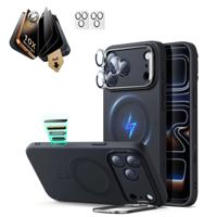 iPhone 17 Pro Max Bundle Cloud Soft Magnetic Case (Stash Stand) and Armorite Pro Privacy Screen Protector - Black