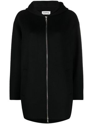 P.A.R.O.S.H. veste zippée en laine à capuche - Noir