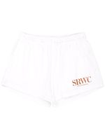 Sporty & Rich short en coton à logo imprimé - Blanc