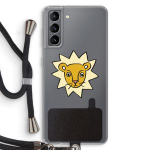 Kleine leeuw: Samsung Galaxy S21 Transparant Hoesje met koord