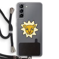Kleine leeuw: Samsung Galaxy S21 Transparant Hoesje met koord Kleine leeuw: Samsung Galaxy S21 Transparant Hoesje met koord