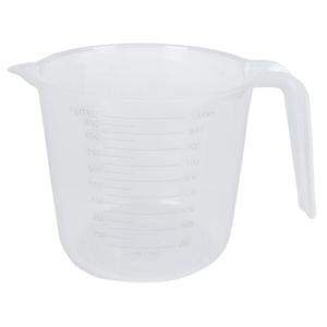 DID Maatbeker - kunststof - transparant - 1000 ml - met maataanduiding - mengbeker