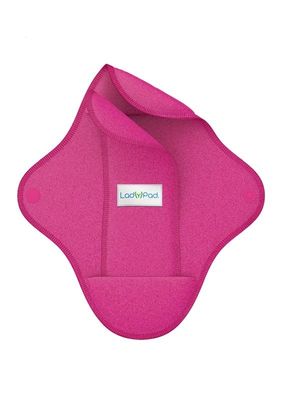 Ladypad Wasbaar maandverband pad & liner fuchsia maat M (1 Set)