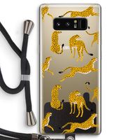 Luipaard: Samsung Galaxy Note 8 Transparant Hoesje met koord
