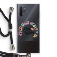 Happy days: Samsung Galaxy Note 10 Plus Transparant Hoesje met koord