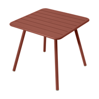 Fermob Luxembourg tuintafel vierpoot 80x80 cm Red Ochre Fermob Luxembourg tuintafel vierpoot 80x80 cm Red Ochre