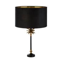 Searchlight TafellampPalm zwart met zwarte kap - EU81211BK