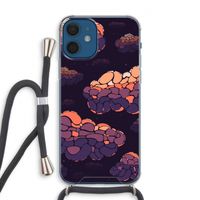 Patroon Wolken: iPhone 12 Transparant Hoesje met koord