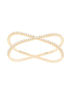 ALINKA 18kt yellow gold KATIA DUO two-finger diamond ring - Or